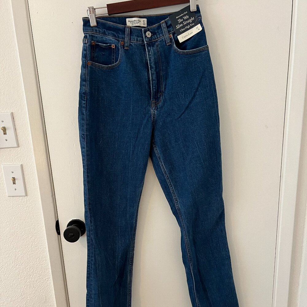 Abercrombie & Fitch The 90's Slim Straight Curve Love Size 27, 4 Long